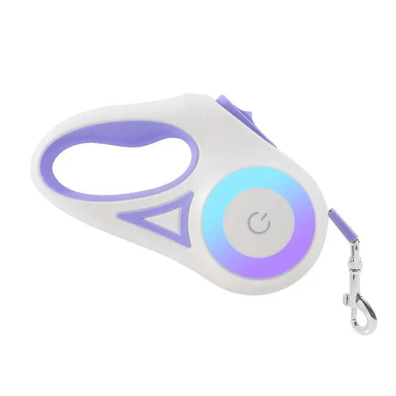 Laisse rétractable pour chien avec LED pour petits et moyens chiens