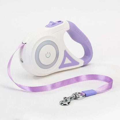 Laisse rétractable pour chien avec LED pour petits et moyens chiens
