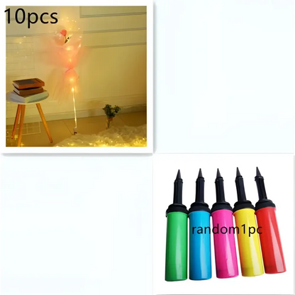 LED Luminous Balloon Rose Bouquet Transparent Bobo Ball