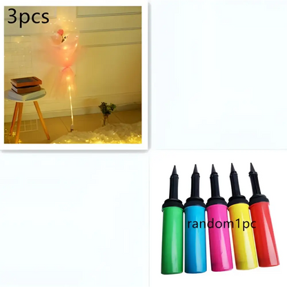 LED Luminous Balloon Rose Bouquet Transparent Bobo Ball