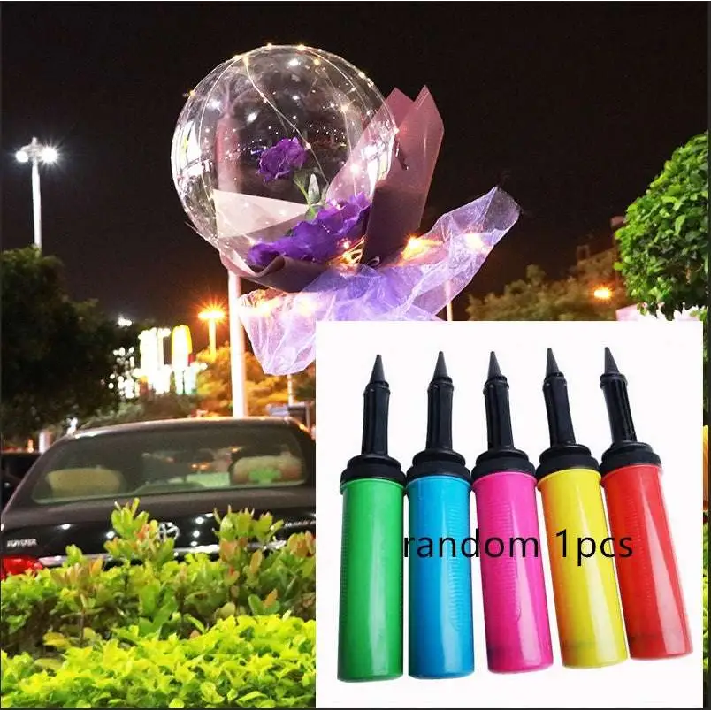 LED Luminous Balloon Rose Bouquet Transparent Bobo Ball