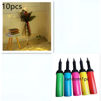 LED Luminous Balloon Rose Bouquet Transparent Bobo Ball