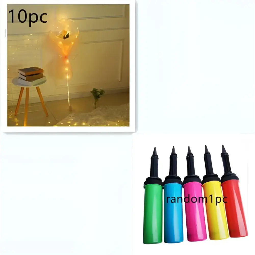 LED Luminous Balloon Rose Bouquet Transparent Bobo Ball