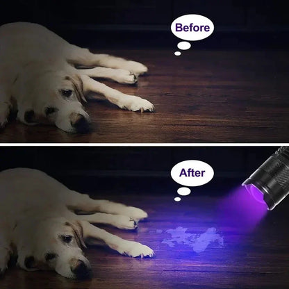 395nm UV Flashlight LED Black Light Pet Urine Stain Detector Torch