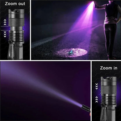 395nm UV Flashlight LED Black Light Pet Urine Stain Detector Torch