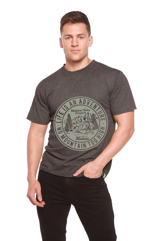 Life Is An Adventure Men's Bamboo Viscose/Organic Cotton Short Sleeve Graphic T-Shirt
