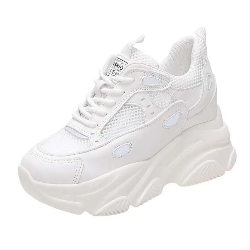 Chaussures de sport décontractées en maille vert lime, baskets basses