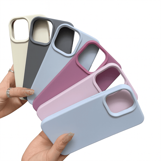 Funda de silicona líquida para teléfono – Cubierta protectora de cobertura completa