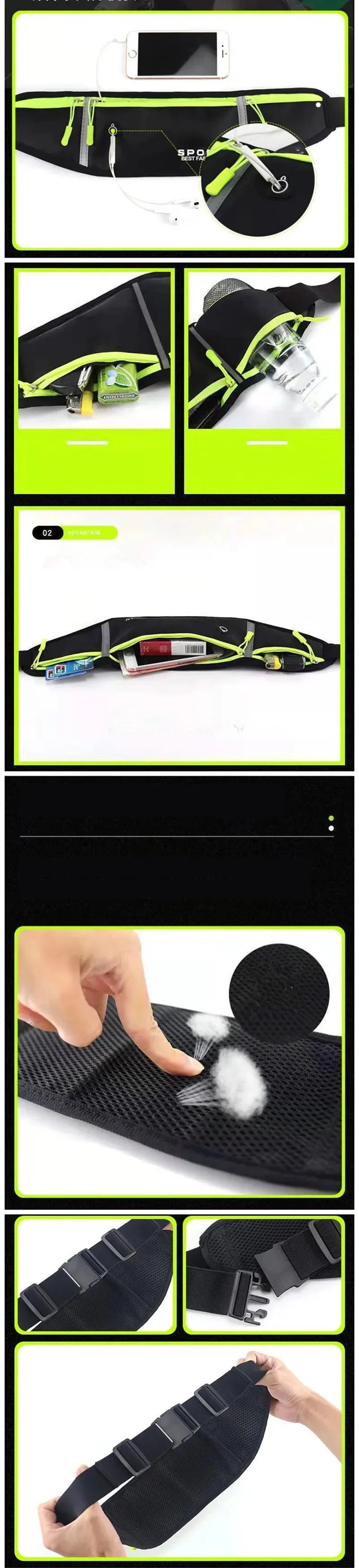 Waterproof Running Waist Bag | Lightweight Reflective Fanny Pack for Sports