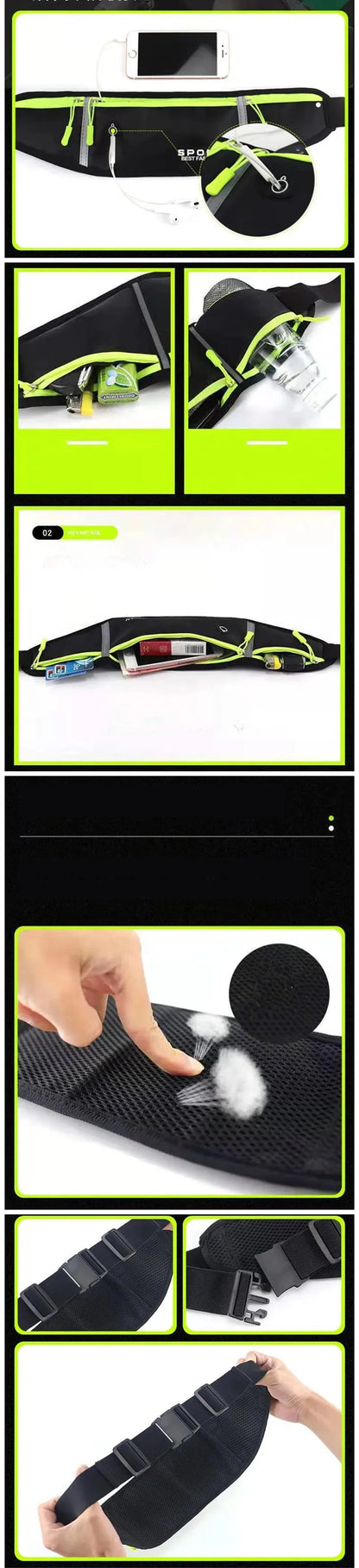 Waterproof Running Waist Bag | Lightweight Reflective Fanny Pack for Sports