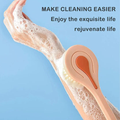Long Handle Soft Bristle Bath Brush – Back Scrubber