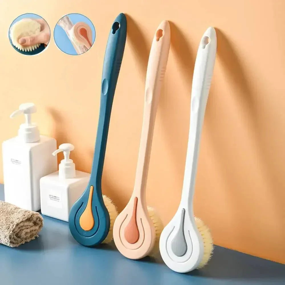 Long Handle Soft Bristle Bath Brush – Back Scrubber