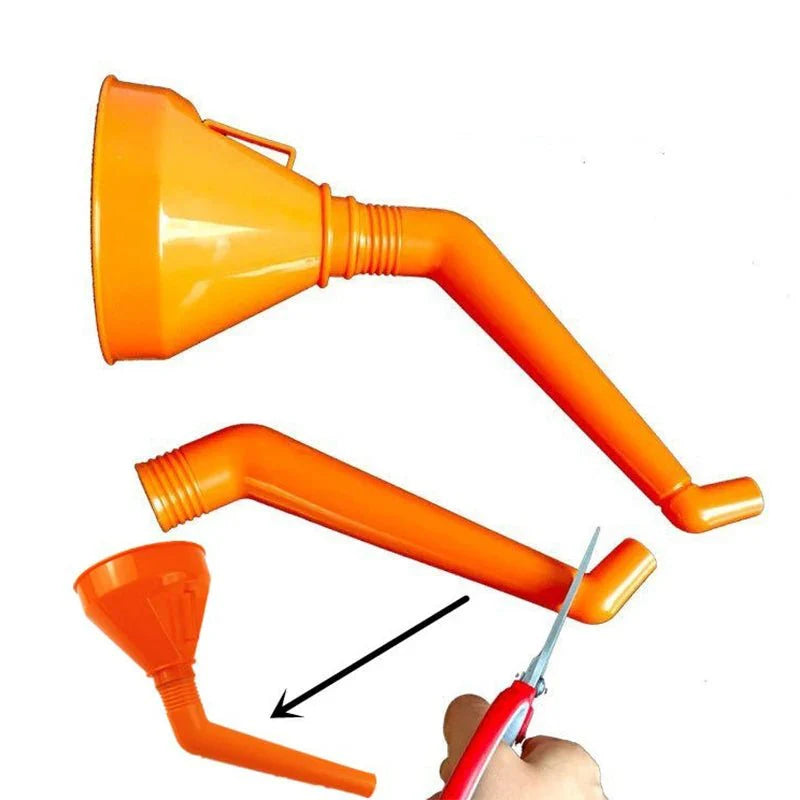 Long Mouth Refueling Funnel with Filter – Car and Motorcycle Engine Oil Filling Tool