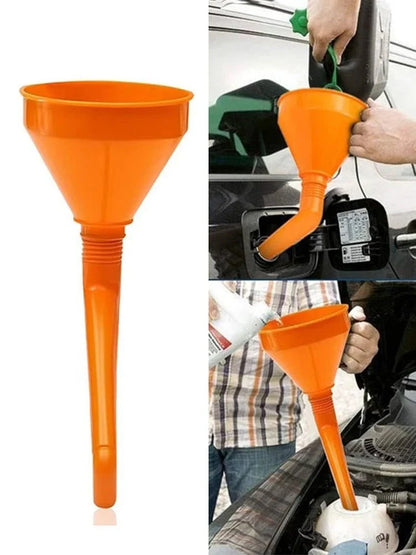 Long Mouth Refueling Funnel with Filter – Car and Motorcycle Engine Oil Filling Tool