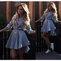 Long Sleeve Striped Shirt Dress