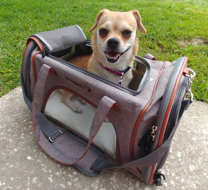 Sac de transport pour animaux de compagnie de taille standard, homologué pour les compagnies aériennes, série Or, par Mr. Peanut