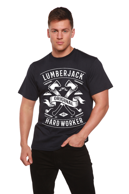 T-shirt graphique LumberJack à manches courtes en viscose de bambou/coton biologique pour homme