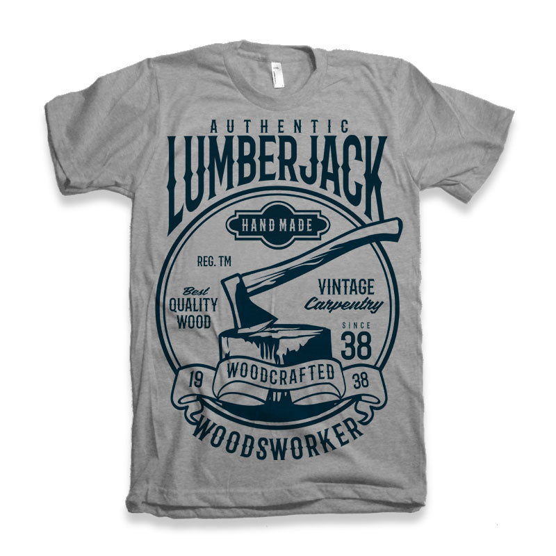 T-shirt graphique LumberJack à manches courtes en viscose de bambou/coton biologique pour homme