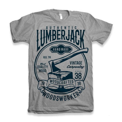 T-shirt graphique LumberJack à manches courtes en viscose de bambou/coton biologique pour homme