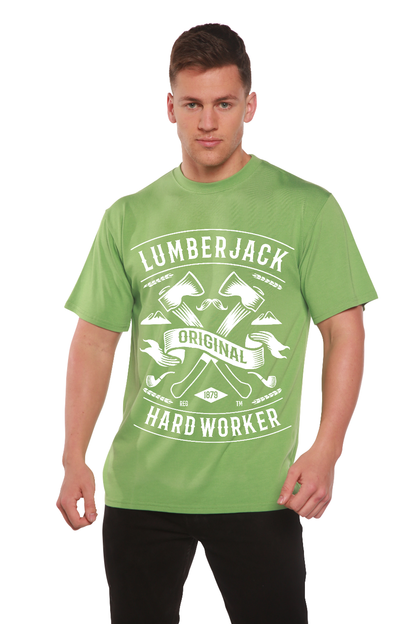 T-shirt graphique LumberJack à manches courtes en viscose de bambou/coton biologique pour homme