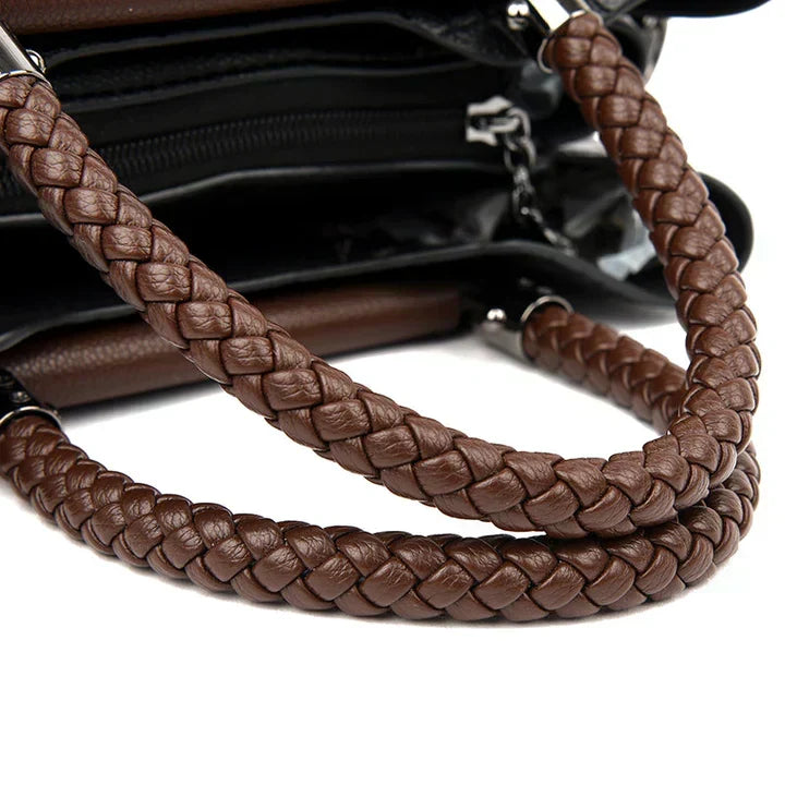 Amara Genuine Leather Handbag for Women 3 Compartment Shoulder Bag