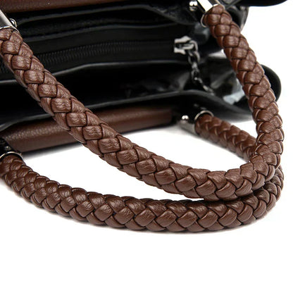 Amara Genuine Leather Handbag for Women 3 Compartment Shoulder Bag