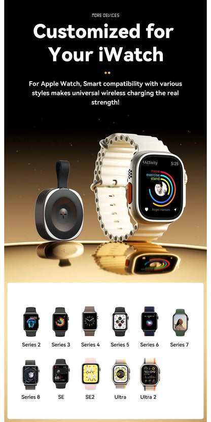 Magnetic Wireless Charger for Apple Watch | Fast Portable Charging Solution