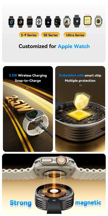 Magnetic Wireless Charger for Apple Watch | Fast Portable Charging Solution