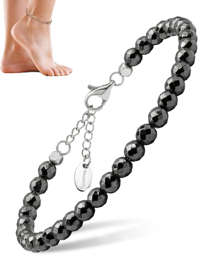 Hematite Magnetic Anklet (6mm Faceted Beads)