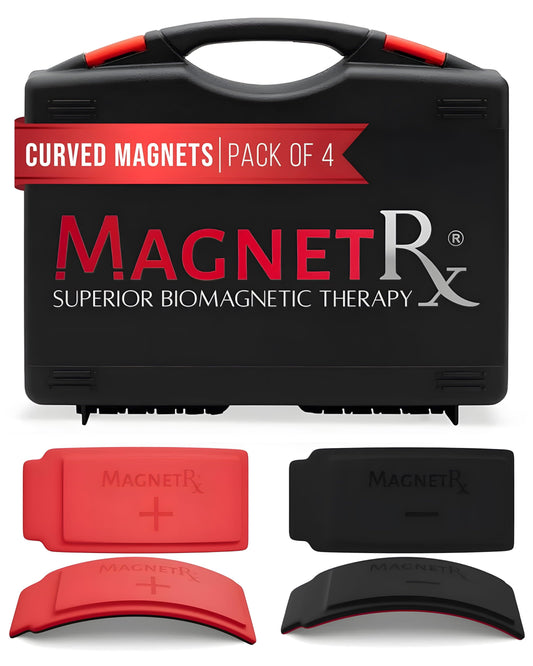 Biomagnetic Therapy Arc Magnets — Neodymium & Silicone (4 Curved Magnets)