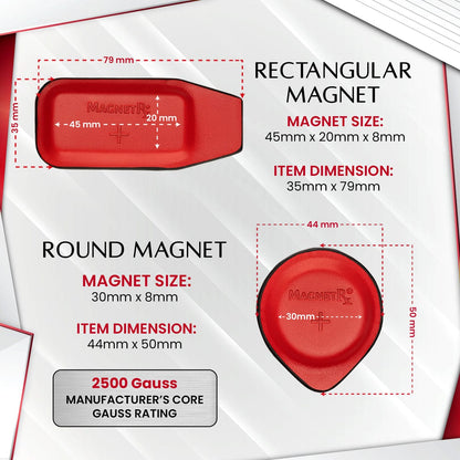 Biomagnetic Therapy Magnet Kit — Ferrite & Leather (16 Small Mixed Units)