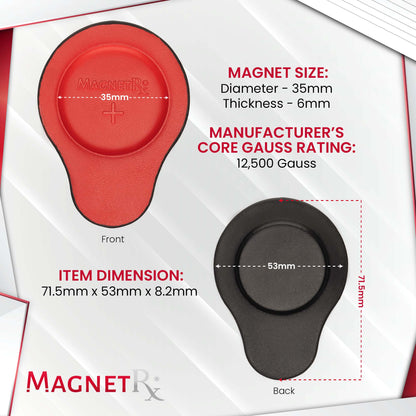 Biomagnetic Therapy Magnet Set — Neodymium & Leather (2 Medium Magnets)