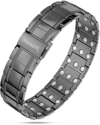 3x Strength Titanium Magnetic Bracelet for Men (Gunmetal)