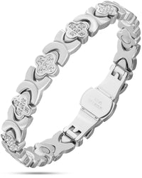 Clover Magnetic Bracelet for Women (Silver)