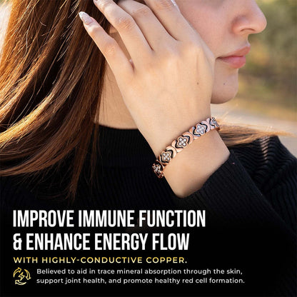 Copper Clover Magnetic Bracelet for Women
