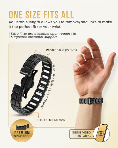 EllipseMAX Magnetic Bracelet for Men (Black)