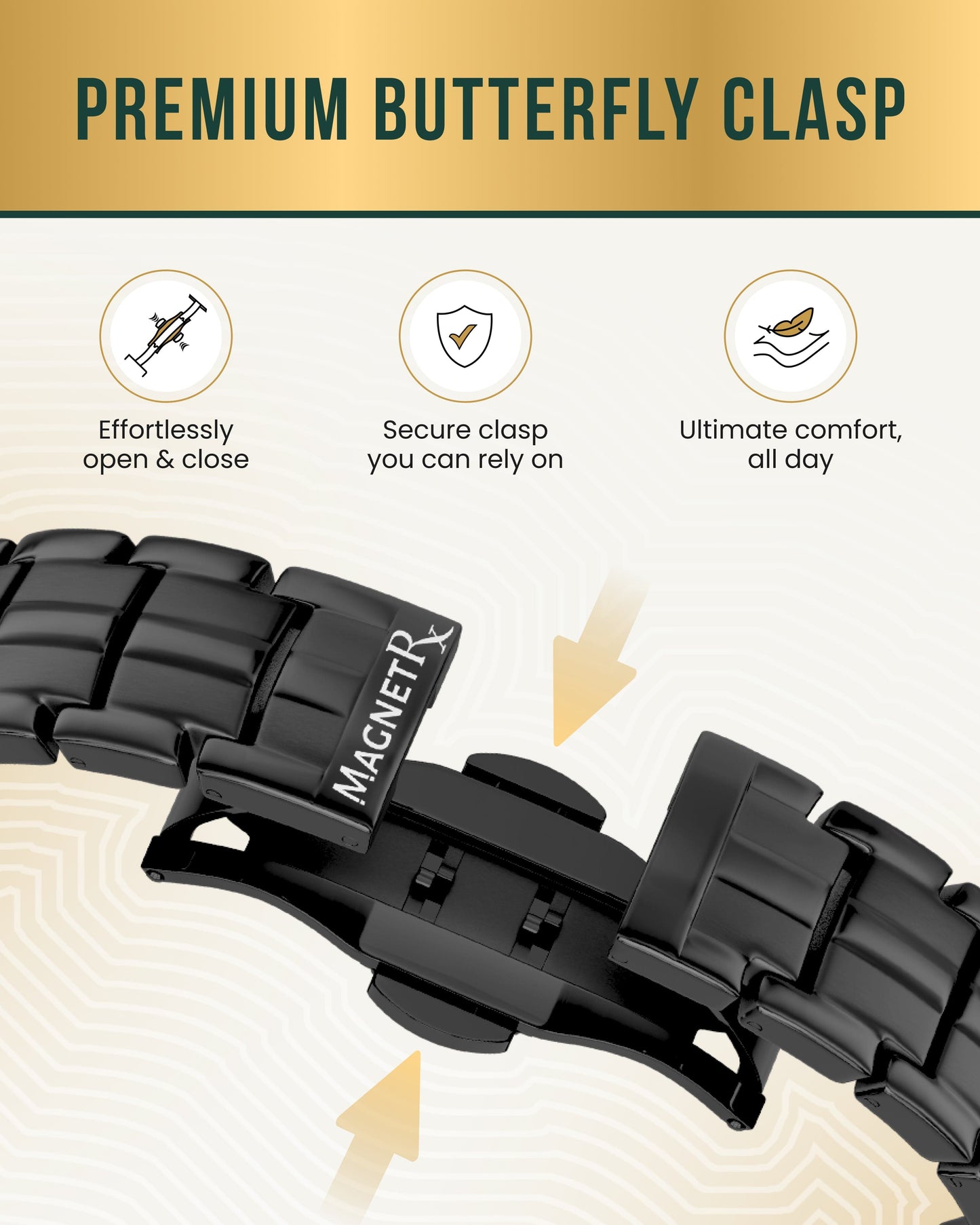 EllipseMAX Magnetic Bracelet for Men (Black)