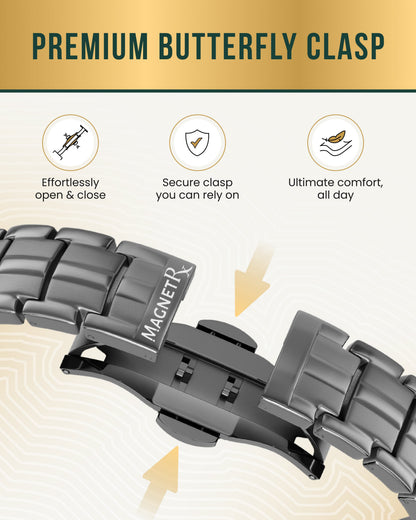 EllipseMAX Magnetic Bracelet for Men (Gunmetal)