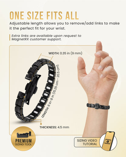 EllipseMAX Magnetic Bracelet for Women (Black)