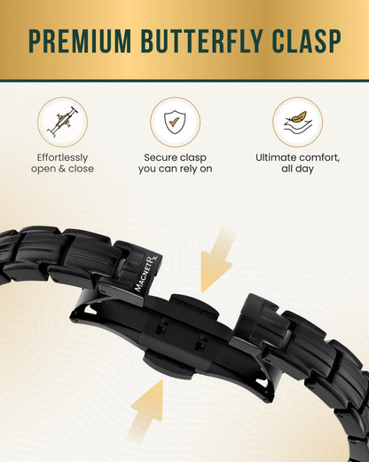 EllipseMAX Magnetic Bracelet for Women (Black)
