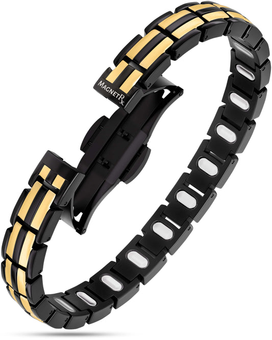 EllipseMAX Magnetic Bracelet for Women (Black & Gold)