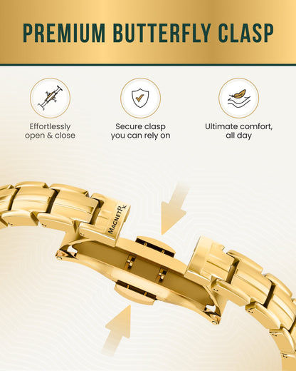 EllipseMAX Magnetic Bracelet for Women (Gold)