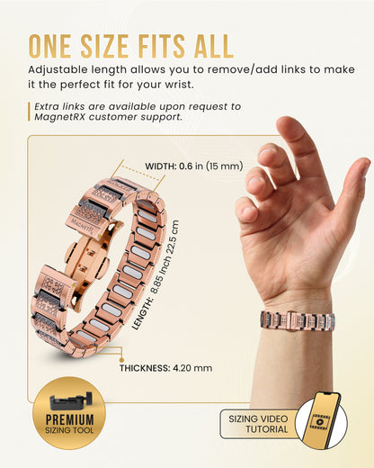 EllipseMAX Magnetic Copper Bracelet for Men (Cross)