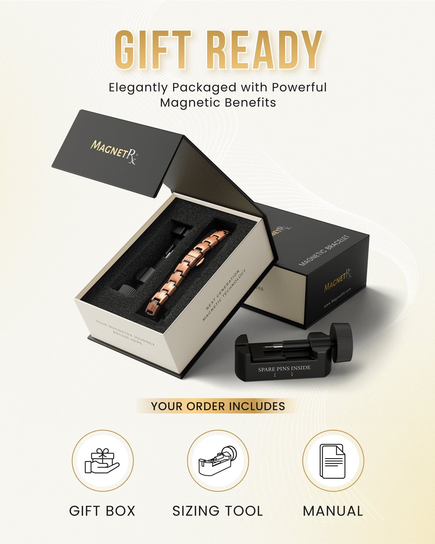 EllipseMAX Magnetic Copper Bracelet for Women