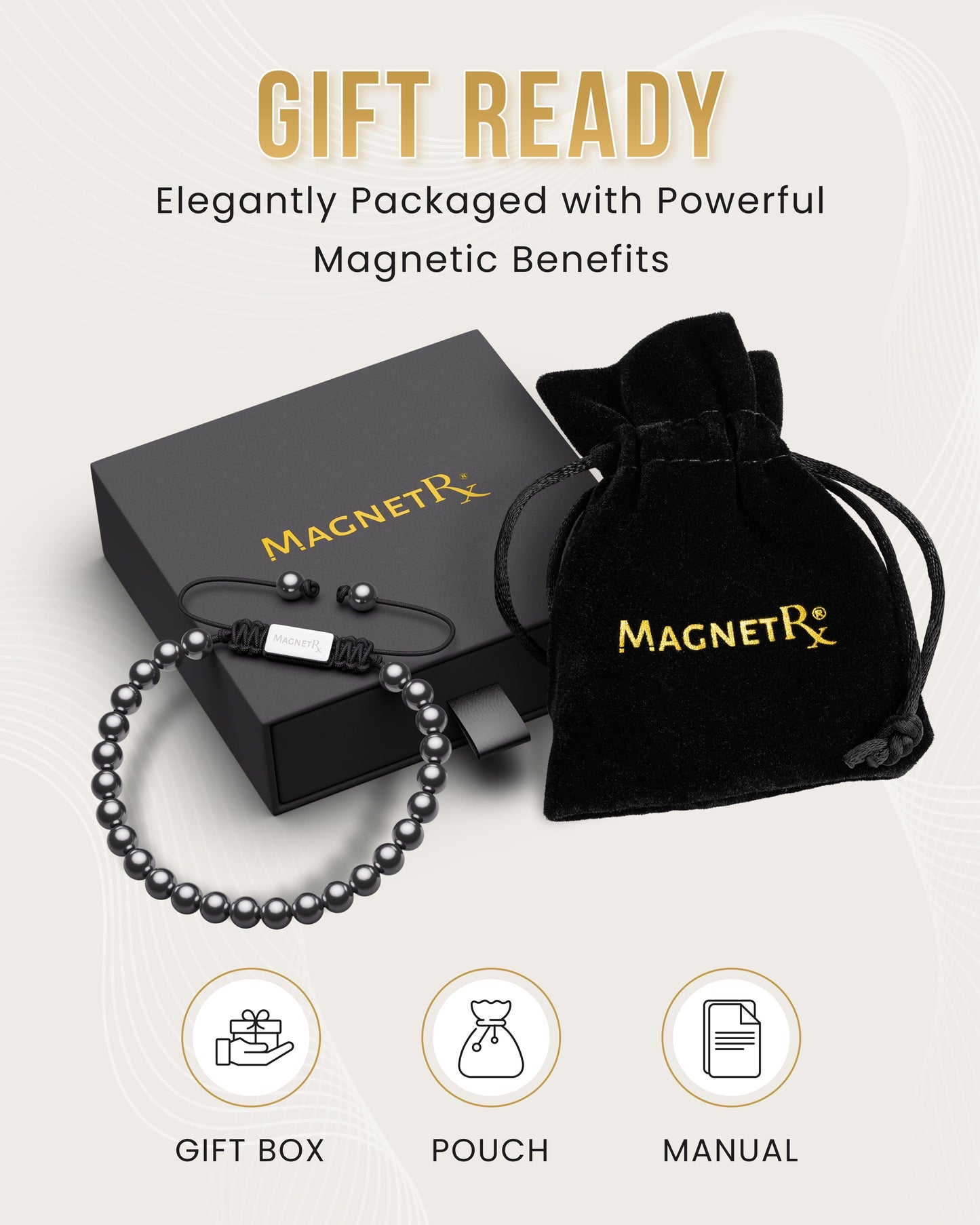 High Power Magnetic Hematite Bracelet Classic 6mm Bead