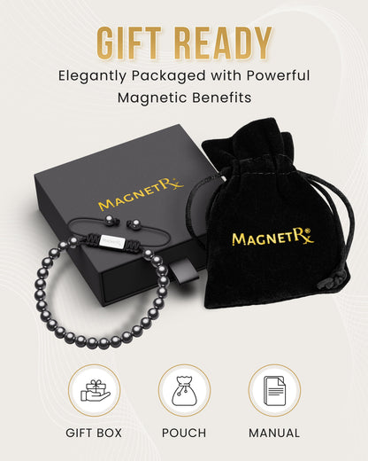 High Power Magnetic Hematite Bracelet Classic 6mm Bead