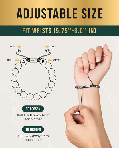 High Power Magnetic Hematite Bracelet Classic 6mm Bead