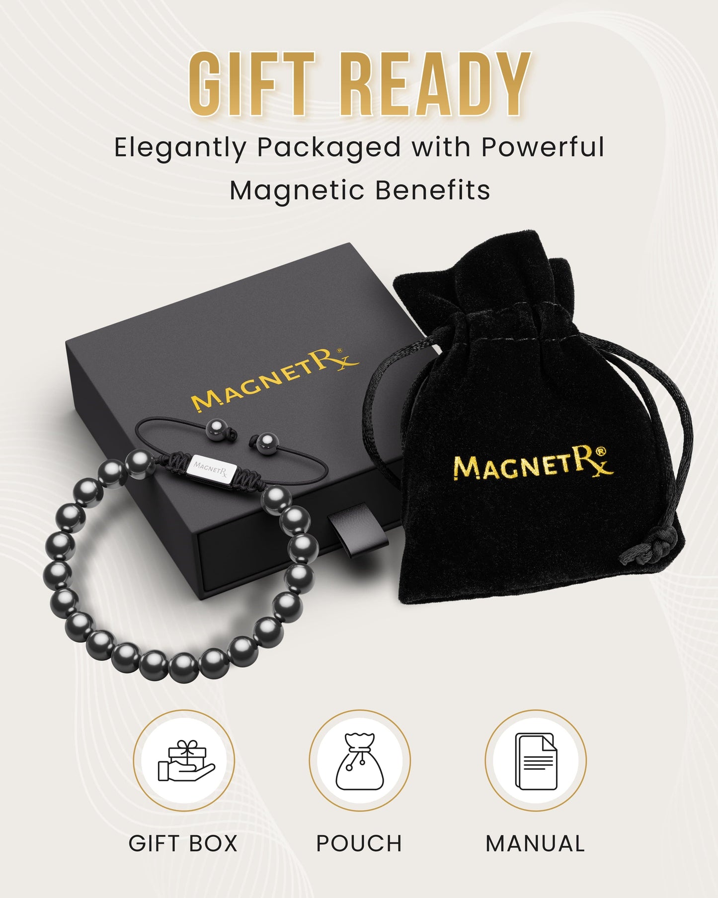 High Power Magnetic Hematite Bracelet Classic 8mm Bead