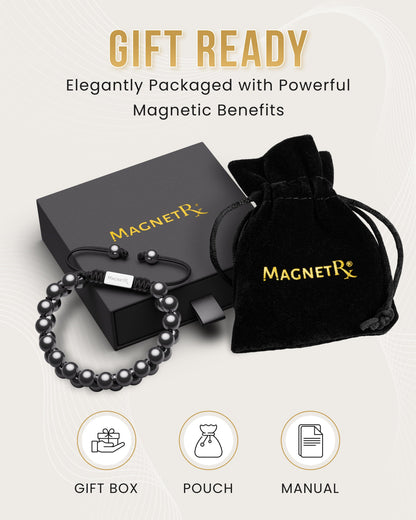 High Power Magnetic Hematite Bracelet Double Row
