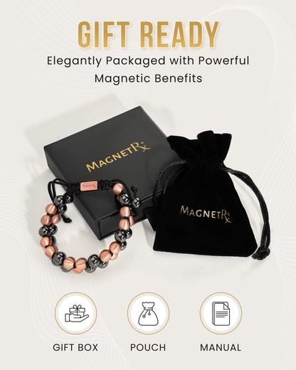 MAX Strength Magnetic Hematite & Copper Bracelet (Double Row)
